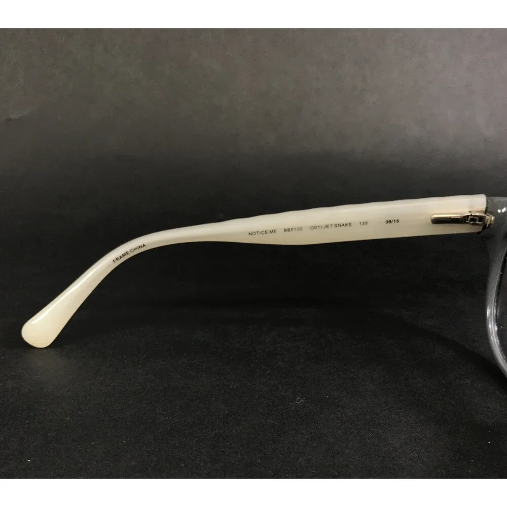 Bebe Eyeglasses Frames NOTICE ME BB5100 001 JET SNAKE Cat Eye Full Rim 51-16-135